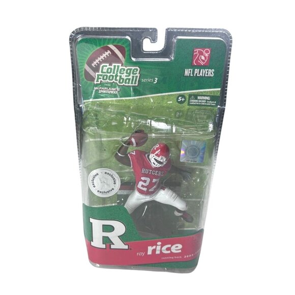 Ray Rice Action Figure Rutgers NCAA McFarlane College Footbal Series 3 Exclusive - Picture 1 of 8